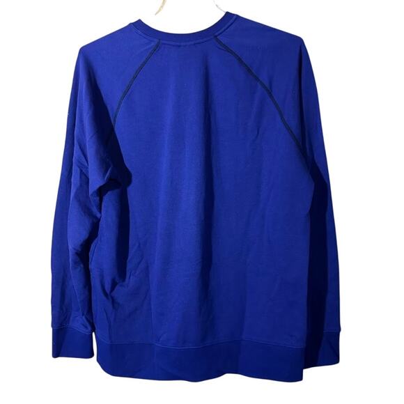 Reebok Blue Spellout Crewneck Mens Sweatshirt Large Long Sleeve - Picture 2 of 8